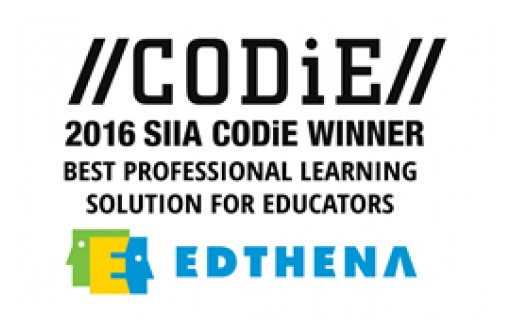 Edthena Takes Teacher PD Triple Crown, Wins CODiE Award for Best Professional Learning Solution