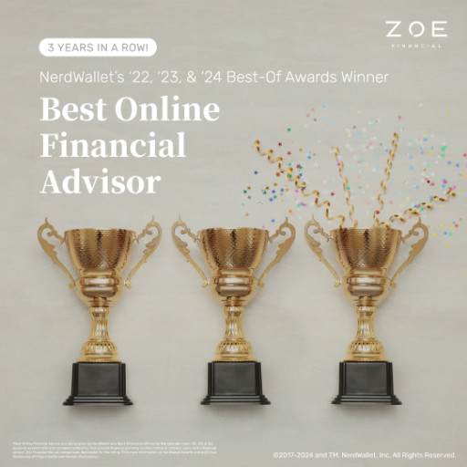 Third Year in a Row – Zoe Financial Wins NerdWallet’s 2024 Best-of Awards for Best Online Financial Advisor