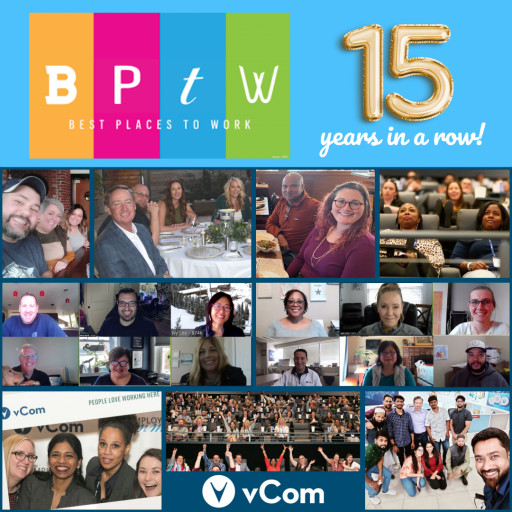 vCom Solutions Named a Best Place to Work in the Bay Area  for 15th Consecutive Year