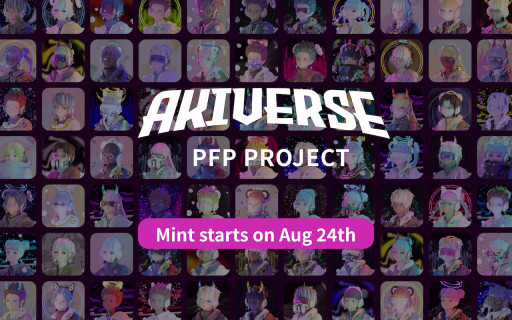AKIVERSE PFP Project's First Batch Launches 1,111 Pieces on August 24