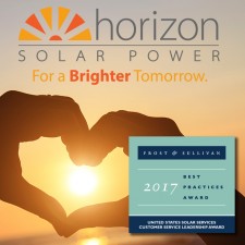 Horizon Solar Power 2017 Frost & Sullivan Customer Service Leadership Award