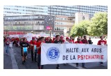 Some 200 members of Citizens Commission on Human Rights marched through Paris June 10 to protest psychiatric abuse. 