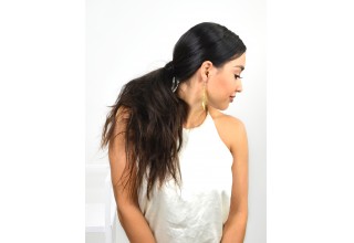 Sleek and Textured Low Ponytail
