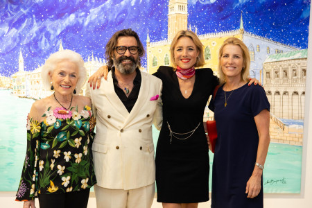 Gay Hart Gaines with artist Mauro Bergonzoli, Countess Franziska Fugger and Laura Ingraham