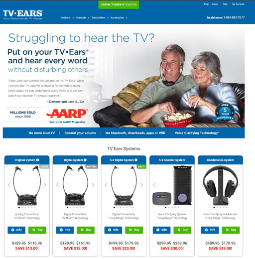 Doctor Recommended, TV Ears Launches New & Improved Website