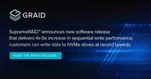 Graid Technology Announces Massive Performance Increase With New SupremeRAID Software Release