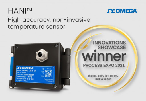 Omega Engineering Wins 2021 Process Expo Innovations Showcase Competition for Dairy Category, HANI™ Temperature Sensor