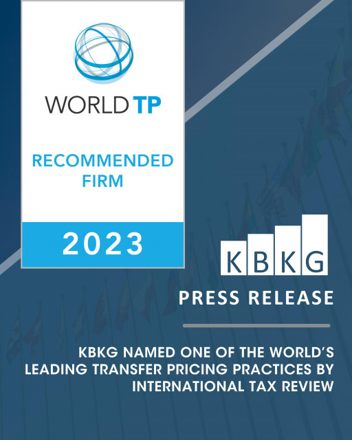 KBKG Named One of the World's Leading Transfer Pricing Practices by International Tax Review