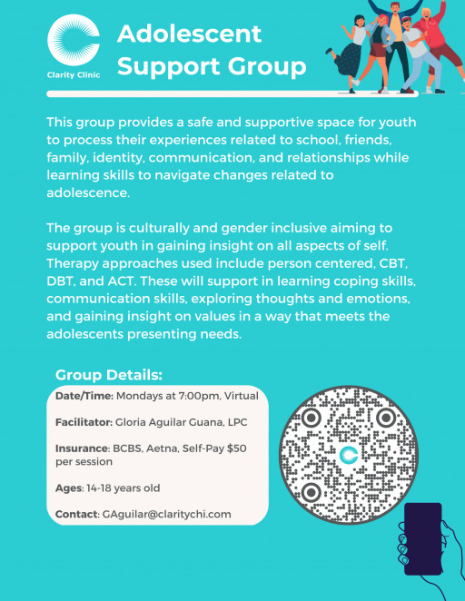 Clarity Clinic Launches Adolescent Support Group