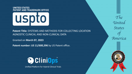 CliniOps Awarded Patent for Pioneering System to Collect Location Agnostic data