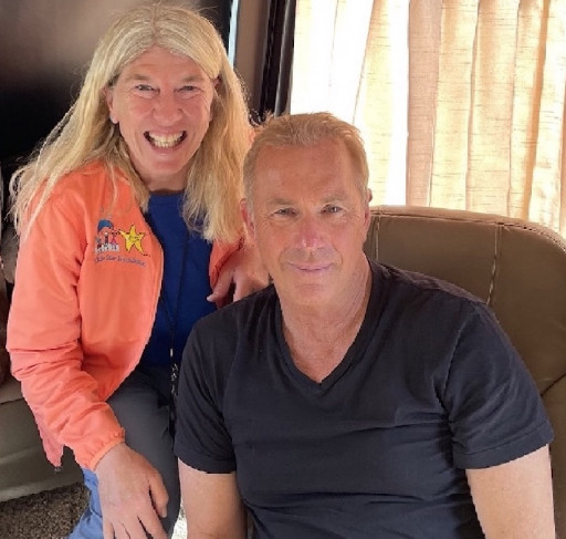 Kevin Costner and Andrea Jaeger recent visit