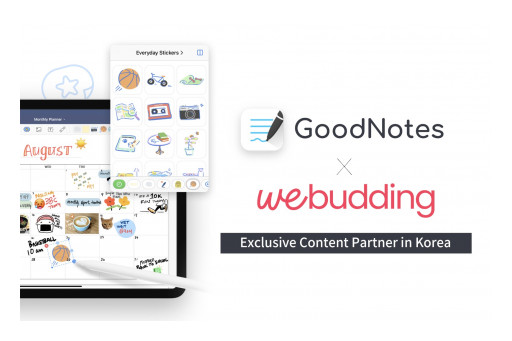 Korean Startup WeBudding Partners Exclusively With the Most Popular Free App Goodnotes 5 to Provide Korean Digital Stationery Content to Users Globally