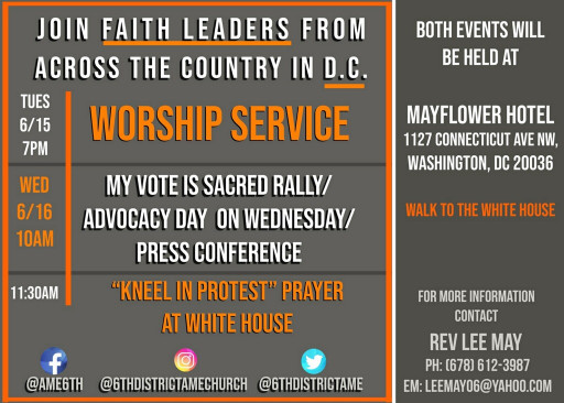 Faith Leaders From Across the Country Join Together in Washington D.C. This Week to Proclaim, 'My Vote is Sacred'