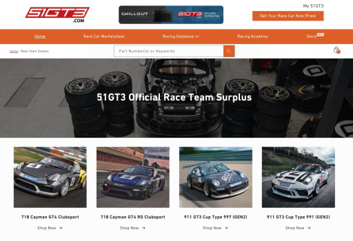 51GT3.COM Launches World’s First Online Race Team Surplus Store to Facilitate Unused Race Car Parts Trading