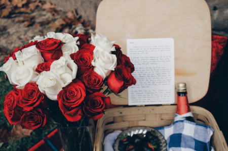 Valentine's Day Jewelry and Chocolate Package
