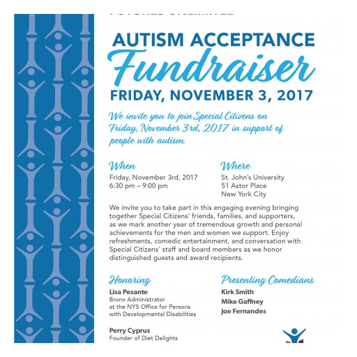 Autism Organization to Hold Autism Acceptance Fundraiser on November 3, 2017 With Comedy Performance by Kirk Smith, Mike Gaffney, and Joe Fernandes