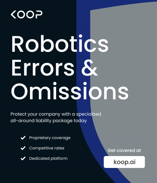 Autonomous Vehicle Insurtech Koop Technologies Launches Industry-First Robotics Errors & Omissions Insurance Product