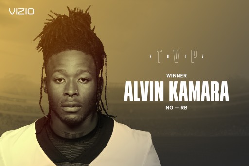 Star Running Back Alvin Kamara Clinches 2017  VIZIO Top Value Performer Honors