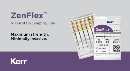 Kerr Launches ZenFlex™ NiTi Rotary Shaping File With High Cutting Efficiency and Minimally Invasive Design