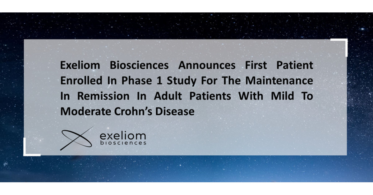 Exeliom Biosciences Announces First Patient Enrolled In Phase 1 Study ...