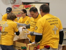 Scientology Volunteer Ministers, working at Food Lifeline in Seattle