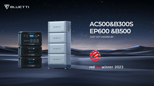 BLUETTI EP600 and AC500 Win 2023 Red Dot Design Award