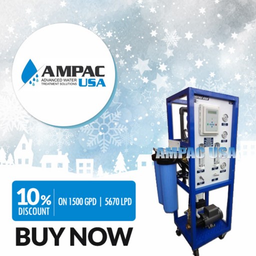 AMPAC USA Announces Amazing Discounts on Reverse Osmosis 1,500 to 10,000 GPD Range for the Holiday Season