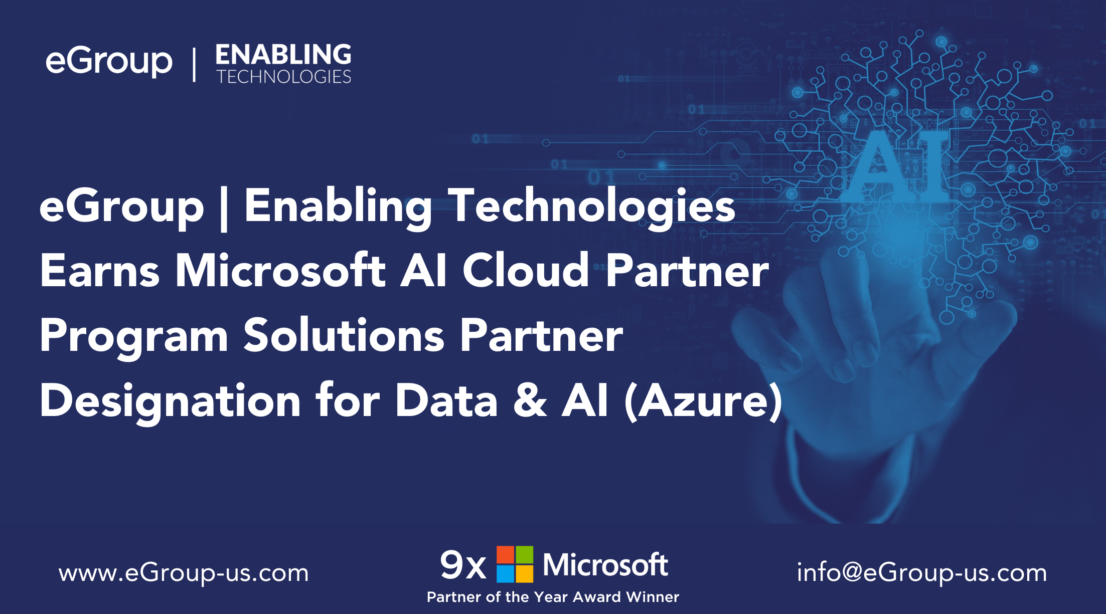 EGroup | Enabling Technologies Earns Microsoft AI Cloud Partner Program ...