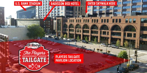 Bullseye Event Group Announces Location for 2018 Players Tailgate at Super Bowl LII in Minneapolis