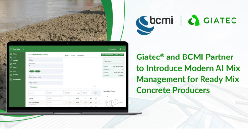 Giatec and BCMI Partner to Introduce Modern AI Mix Management for Ready Mix Concrete Producers