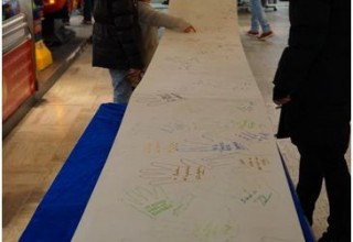 Hundreds of people signed the Youth  for Human Rights petition January 24,  2016, to mandate human rights  education in all Belgian schools.