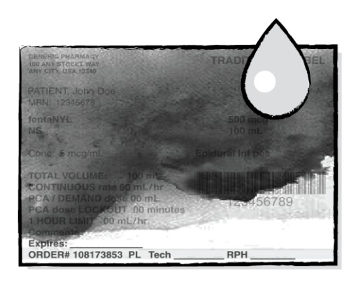 Is compounding room alcohol blackening or smudging your IV labels?