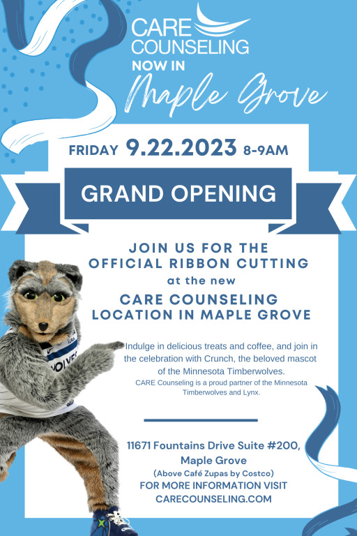 CARE Counseling Announces the Ribbon Cutting for Their New Clinic in Maple Grove, Minnesota