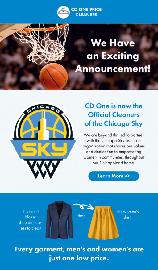 Chicago Sky and CD One Price Cleaners Announce Partnership