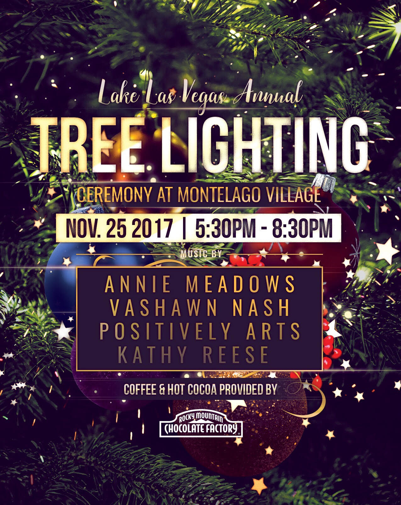 The Annual Christmas Tree Lighting Ceremony at Lake Las Vegas on Nov