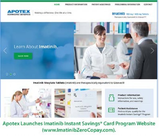 Apotex Imatinib Instant Savings* Card Program Extended