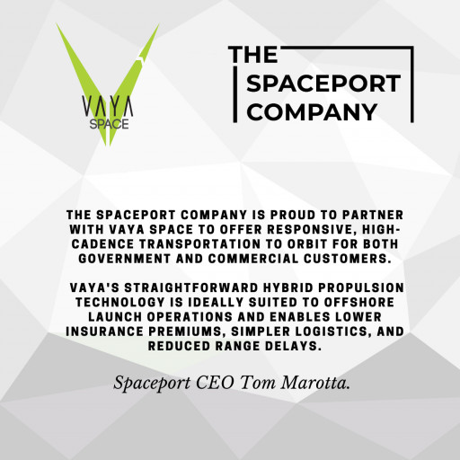Vaya Space and The Spaceport Company Announce Partnership