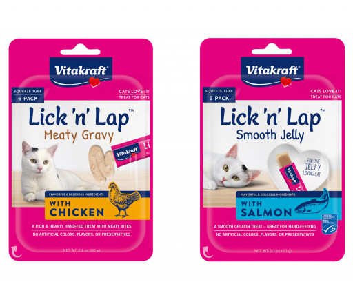 Vitakraft debuts two new products in its signature Lick 'n' Lap\u2122 Snack Line
