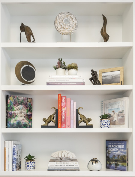 Bookcase designed by interior designer Samia Verbist