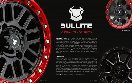 Bullite Wheels to Release New Premium Utility Terrain Vehicle Off-Road Rims