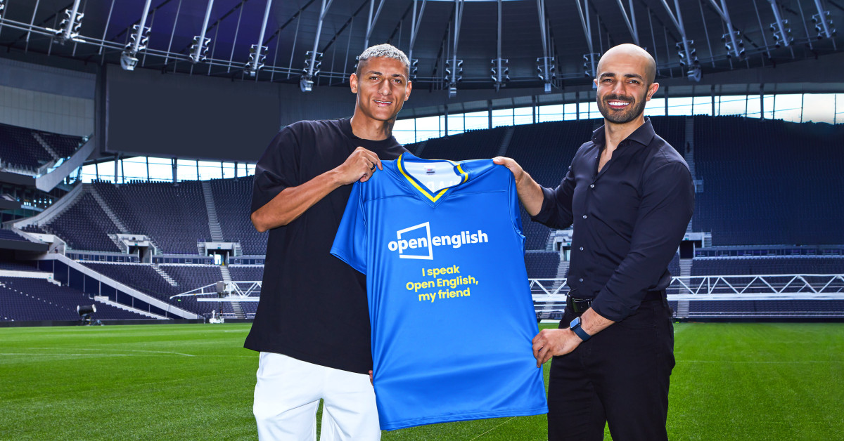 Open English Partners With Soccer Star Richarlison as Student and Ambassador in a R$ 2 Million Initiative That Will Donate English Courses to Underprivileged Youth in Brazil