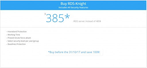 September Sales Announcement for RDS-Knight