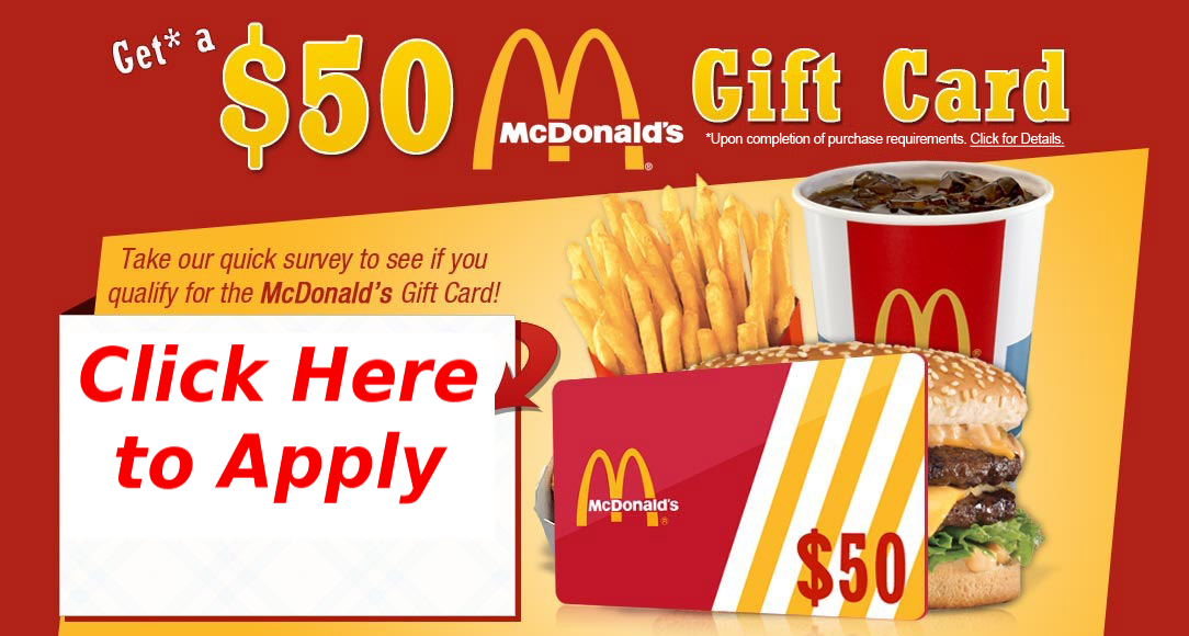 Mcdonald S 50 Gift Card Giveaway Limited Time