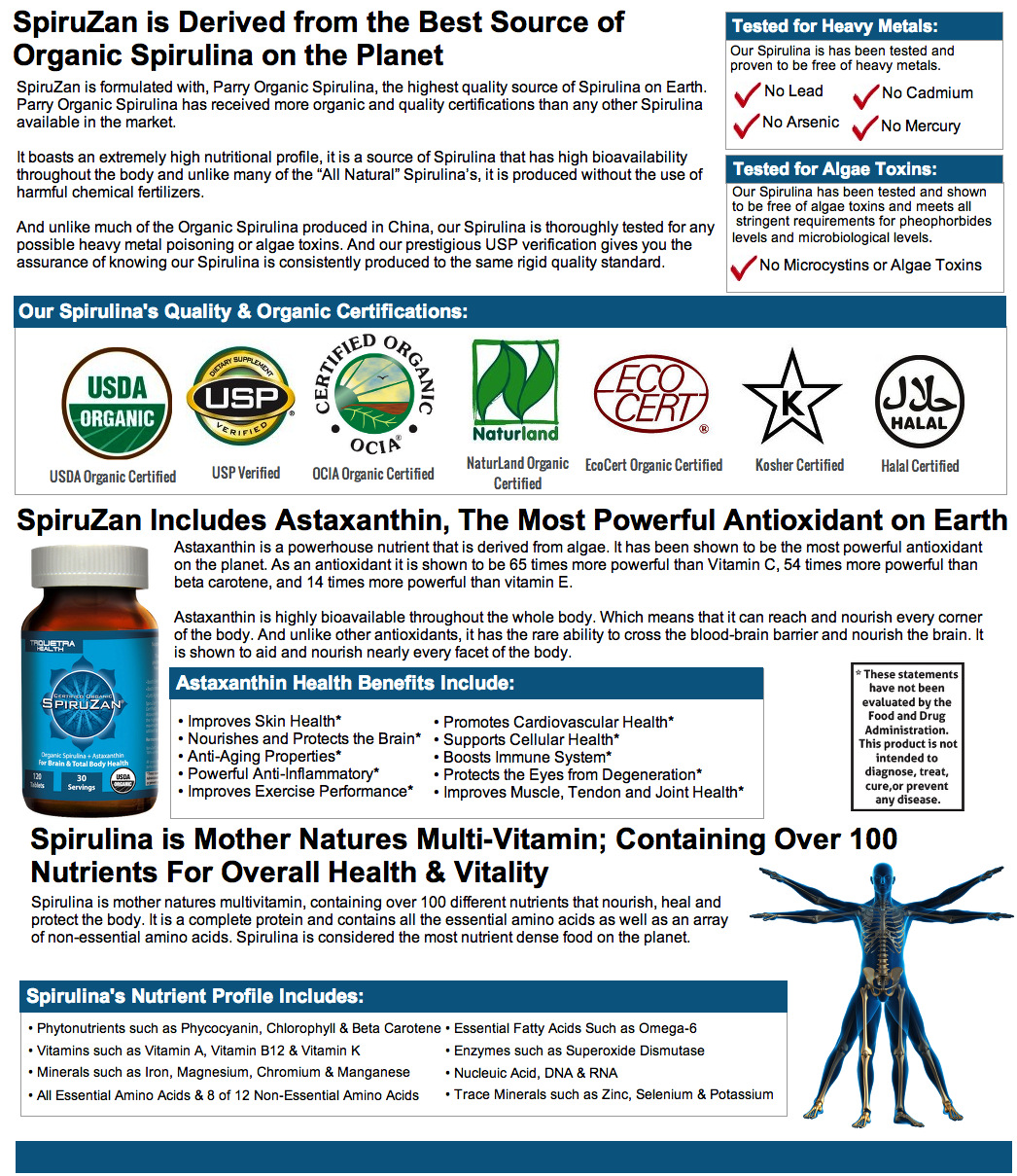 Two Microalgae's, Spirulina and Astaxanthin, Are Emerging as the Next