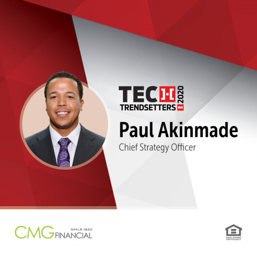 CMG Financial's Paul Akinmade Recognized as 2020 HousingWire Tech Trendsetter