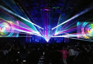 Laser Entertainment Embellished with Live Special Effects Makes High-Energy Corporate Open Shows