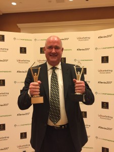 CEO John Grady Shows Off Invenio's Silver & Bronze Stevie Awards