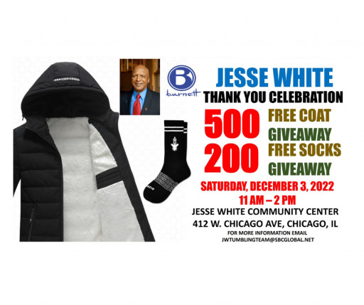 In Final Public Appearance, Illinois Secretary of State Jesse White Spreads the Warmth With Coat and Sock Giveaway for Those in Need