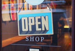 Open Sign on Local Small Business