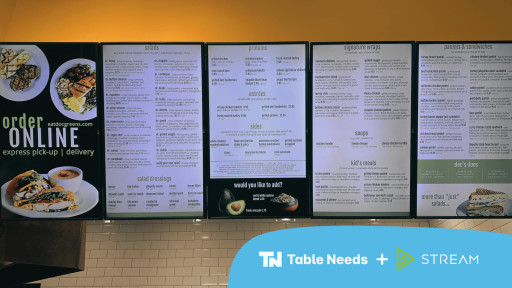 Table Needs Now Offering Digital Menu Boards for Drive-Thru and Counter-Service Restaurants